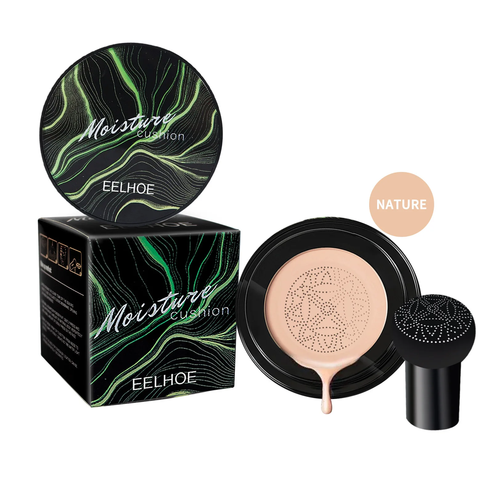 EELHOE Mushroom Head BB Cream Face Base Makeup Natural Moisturizing Foundation Concealer Liqiud Foundation Air Cushion BB Cream