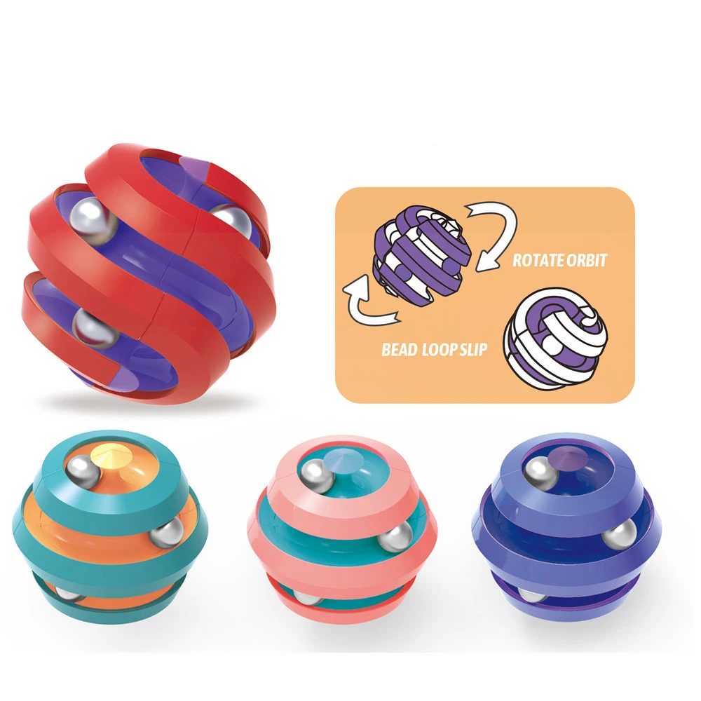 Graffiti Fingertip Ball Magic Cube  Finger Gyro Educational Cube Toy Ball Orbit Gyro Finger  Adult children Stress Reliever Toy