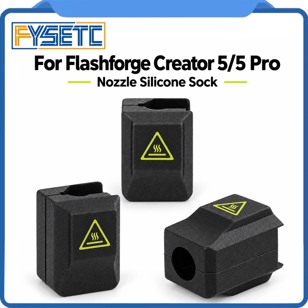 Hotend Silicone Sock For Flashforge Creator5 Creator5 Pro 3D Printer Heating Block Thermal Insulation Sleeve Nozzle Protective