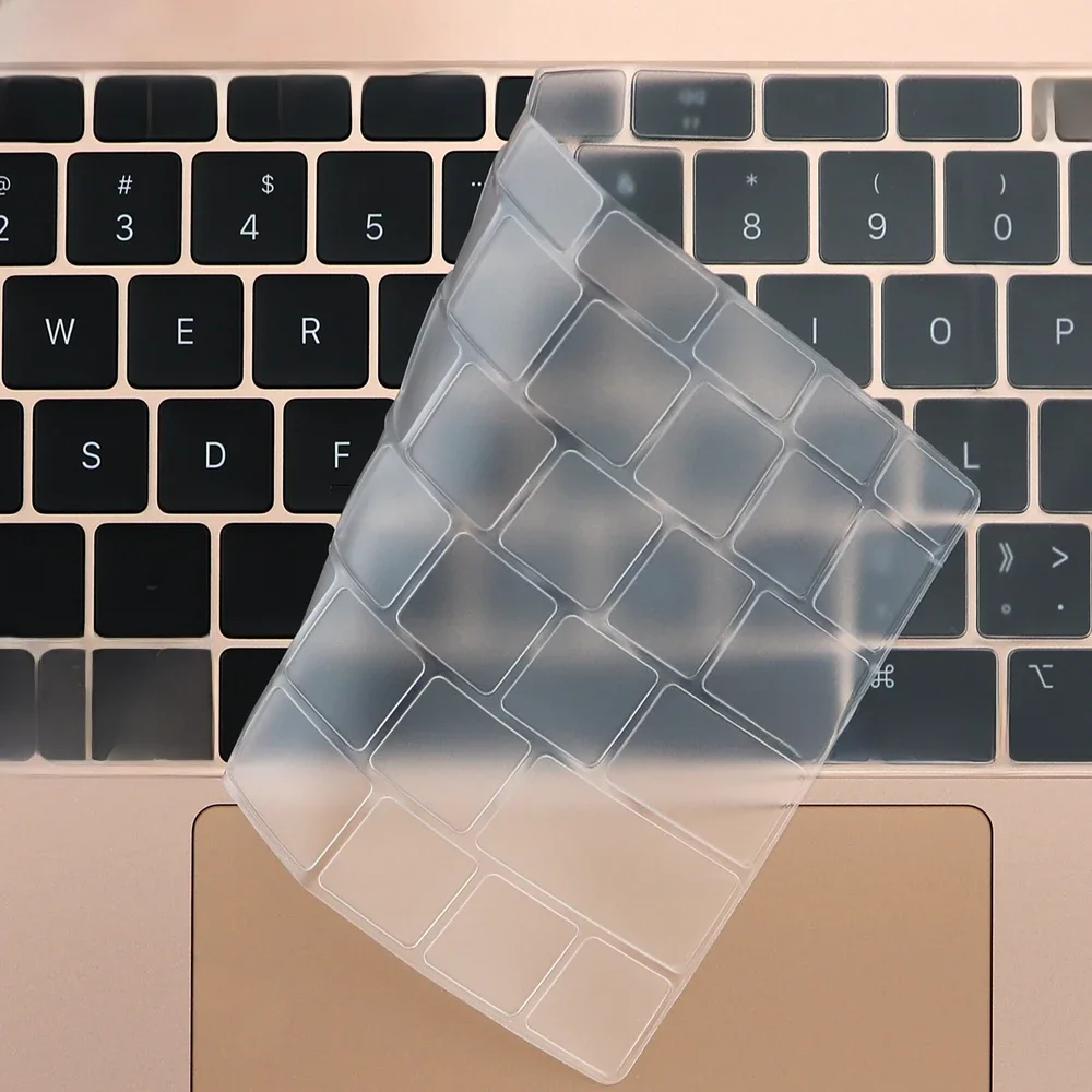 Teclado capa para macbook air 13 m1 11 pro 13 14 max 16 barra de toque id 15 17 12 retina silicone