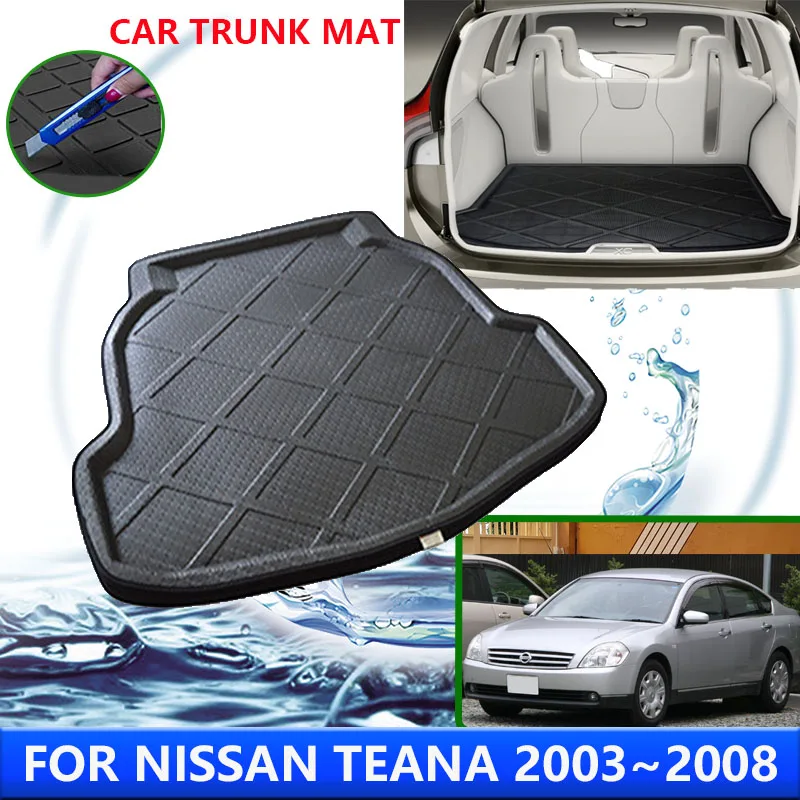 

For Nissan Teana J31 Maxima Cefiro 2003~2008 2005 2006 Car Rear Trunk Protector Pad Auto Waterproof Anti-Fouling Mat Accessories