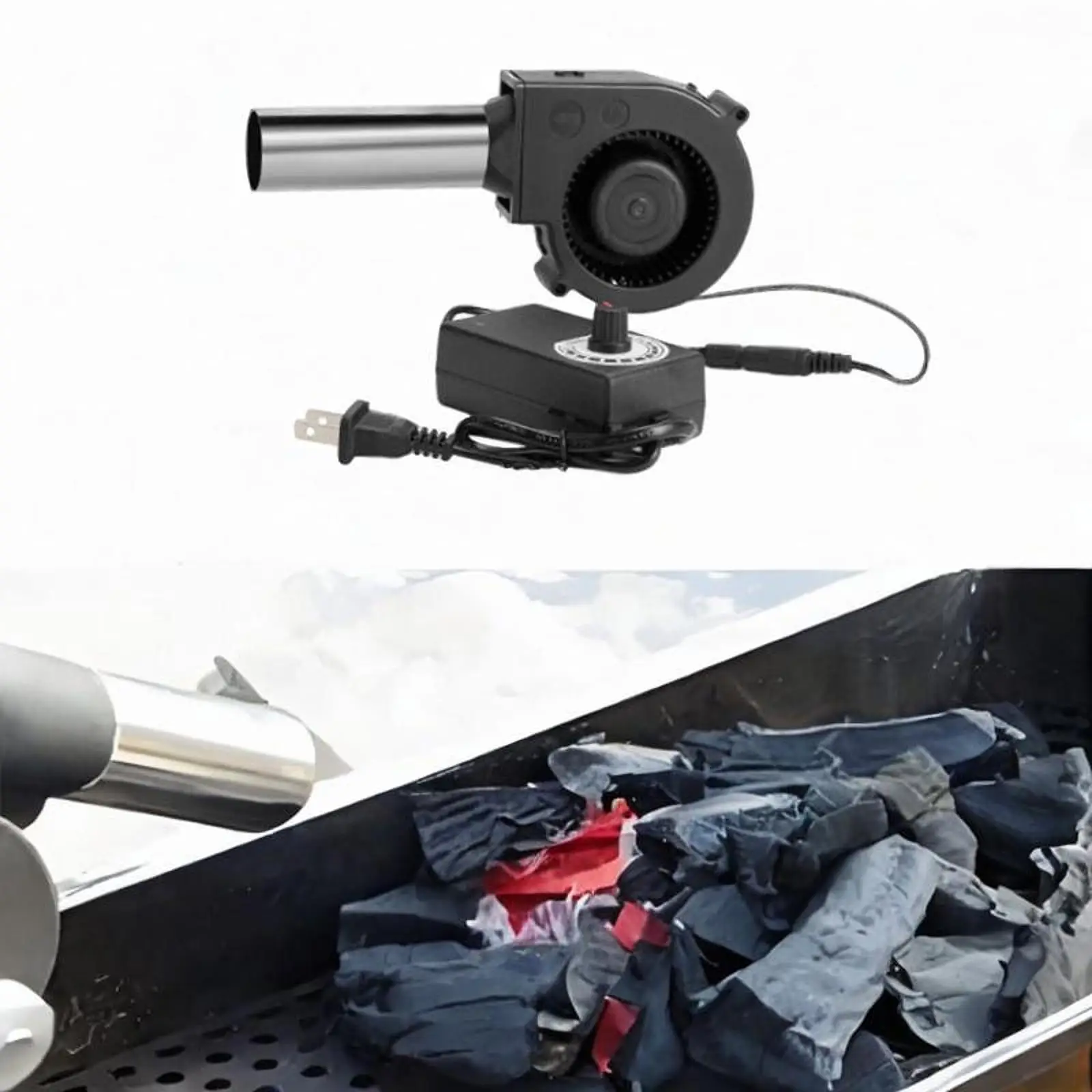 مروحة الموقد شواء مروحة نفخ خفيفة الوزن 100-240 فولت منفاخ الهواء سرعة قابلة للتعديل لتجمعات الحفلات في الهواء الطلق نزهة موقد الخشب مروحة