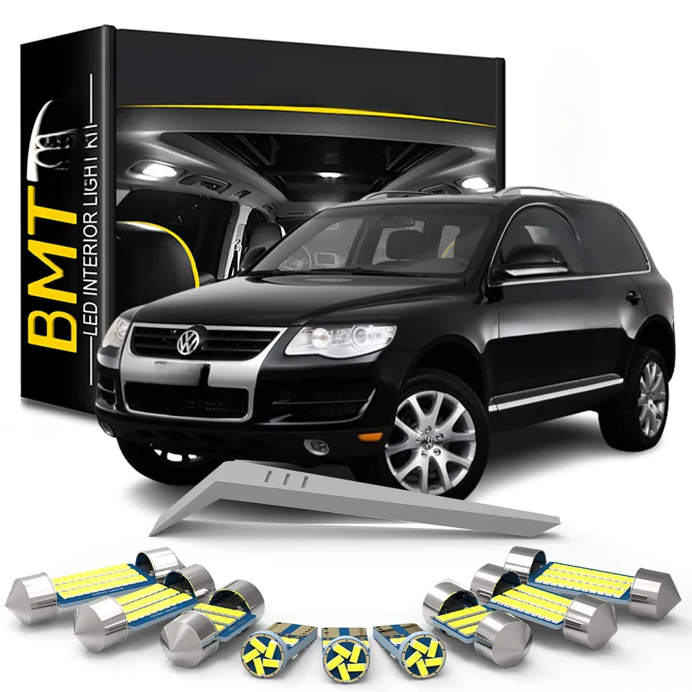 BMTxms 18Pcs Dla Volkswagen VW Touareg 7L 2003 2004 2005 2006 2007 2008 2009 2010 Samochodowe oświetlenie wewnętrzne LED Zestaw akcesoriów samochodowych — zdjęcie 2