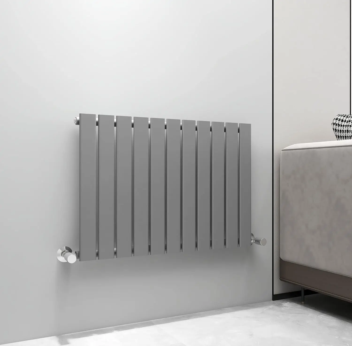 mcc direct Radiator Horizontal Vertical Designer Flat Panel Central Heating Radiator 600x748mm Single