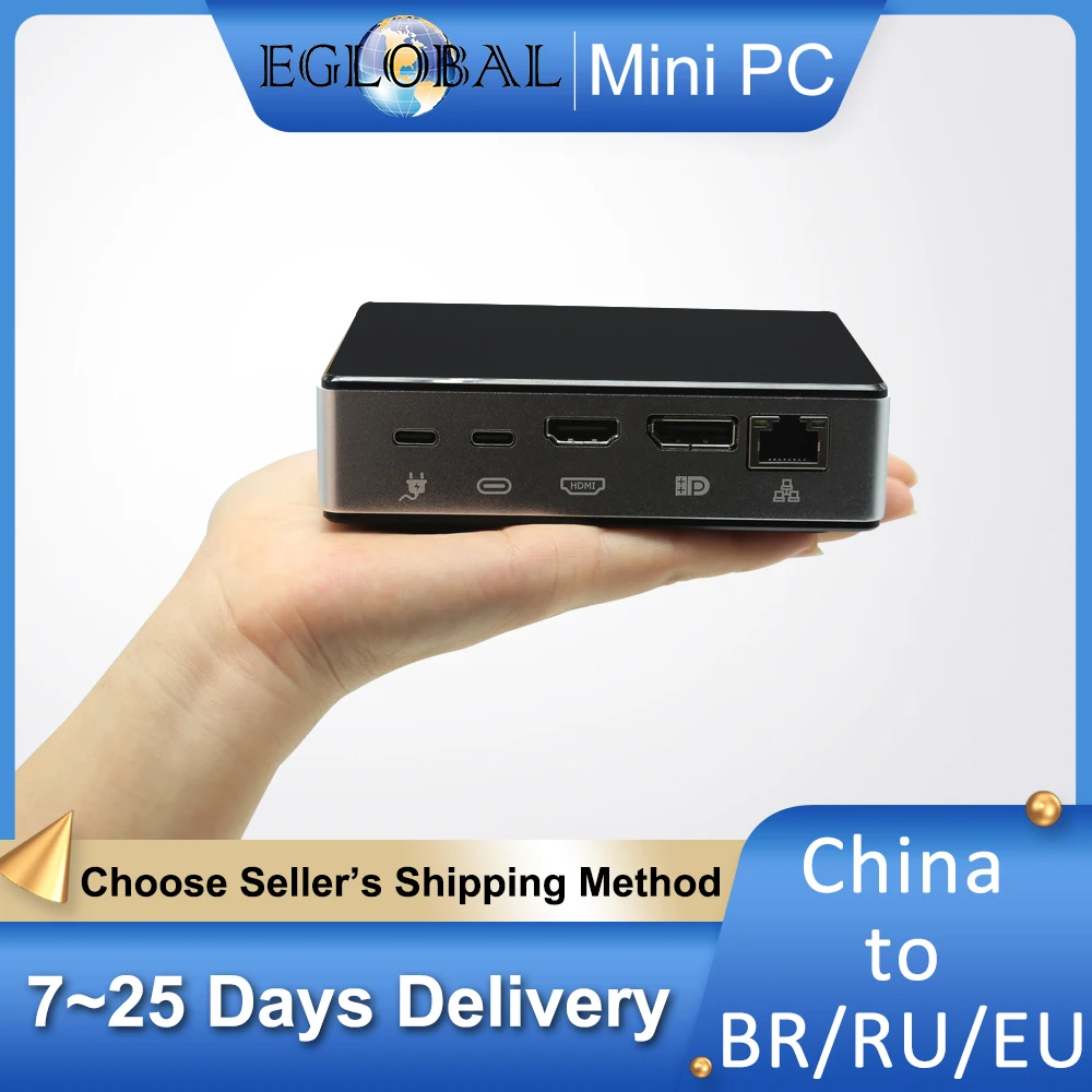 Eglobal Pocket Mini PC i7 1060NG7 i5 1030NG7 16G DDR4 3200MHz NVMe SSD Ultra-Compact Gaming Computer HTPC 3x4K@60Hz WiFi6E BT5.2