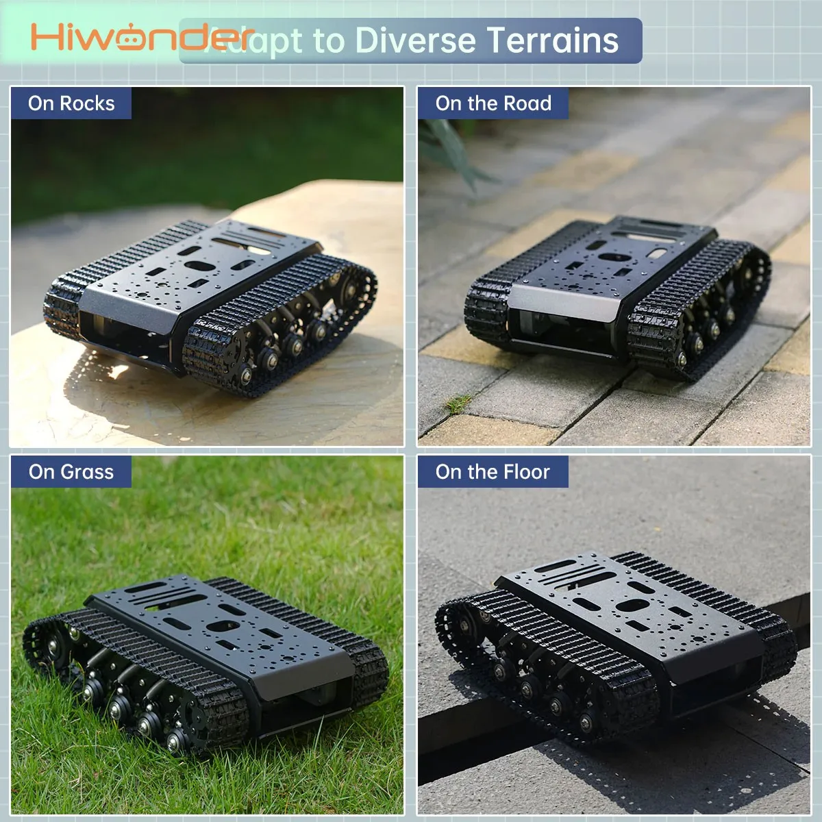 Chassi de Robô Tanque Hiwonder - Tracked Robot Chassis avaliação e preço