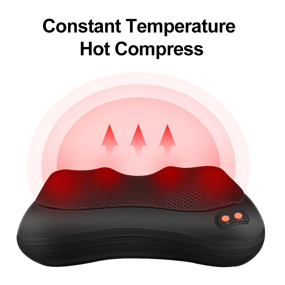 متعددة الوظائف الرقبة مدلك الكتف الخصر الظهر سيارة المنزل وسادة تدليك عنق الرحم 3 سرعات #4