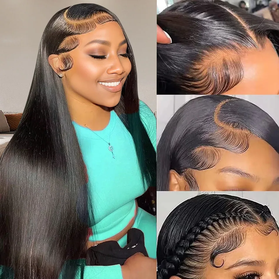 

Mossily Silky Straight 13x6 HD Frontal Wigs Human Hair 30 42 Inch 13x4 Transparent Lace Front Wig Brazilian Remy For Black Women