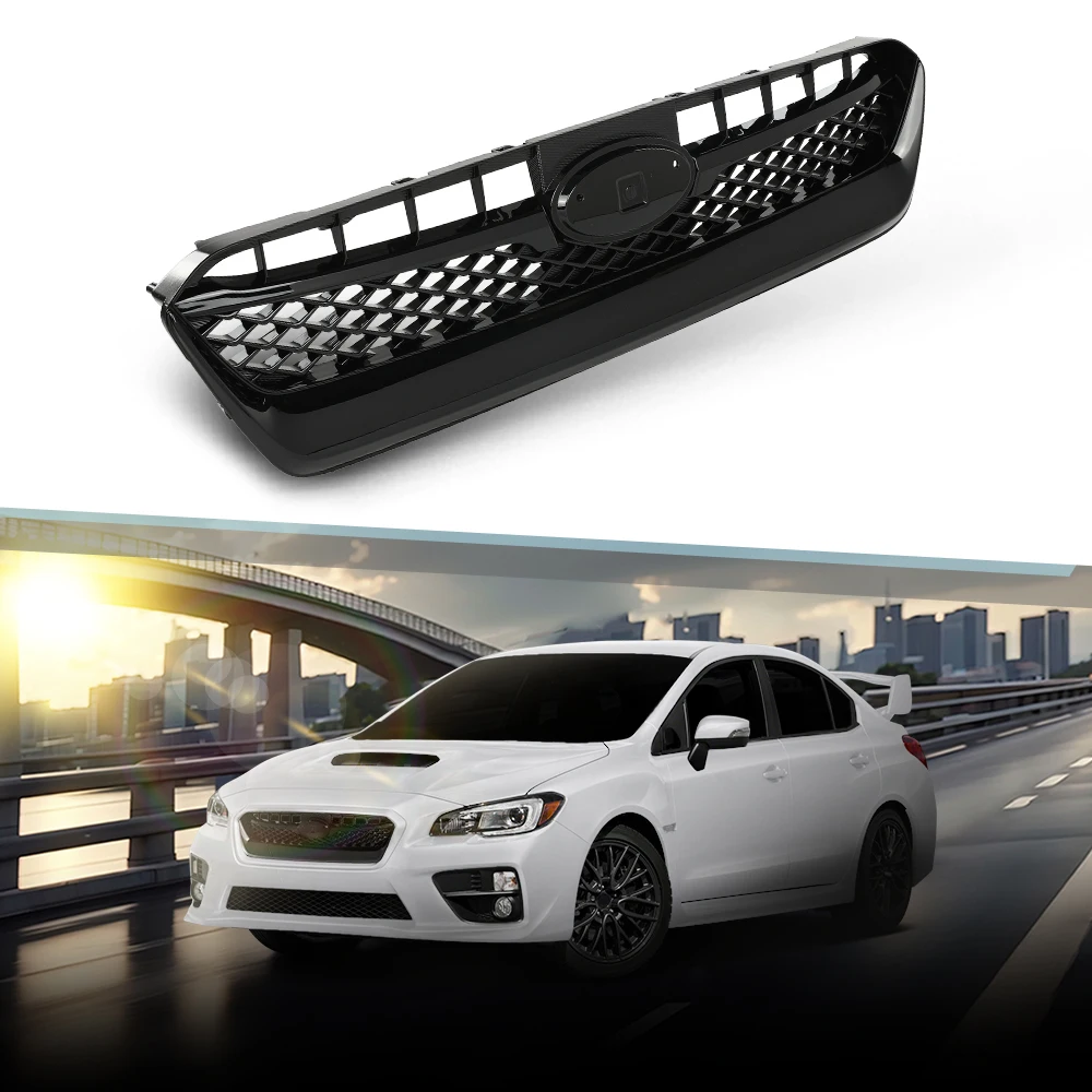 

Передний бампер, верхняя решетка, черный сотовый цвет, подходит для Subaru Wrx Sti 91121 Va060, 2015-2017 годов, прочный, прочный, экстерьер автомобиля