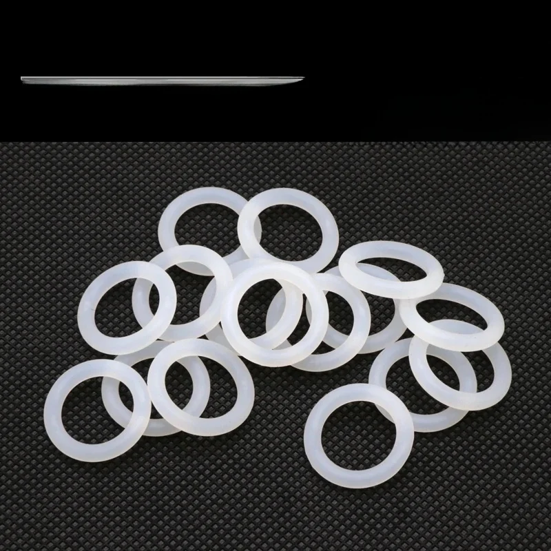 Joint torique en Silicone blanc VMQ CS 3mm OD10 ~ 150mm, rondelle étanche de qualité alimentaire, bague d'étanchéité en caoutchouc de Silicone non toxique, 10/50 pièces