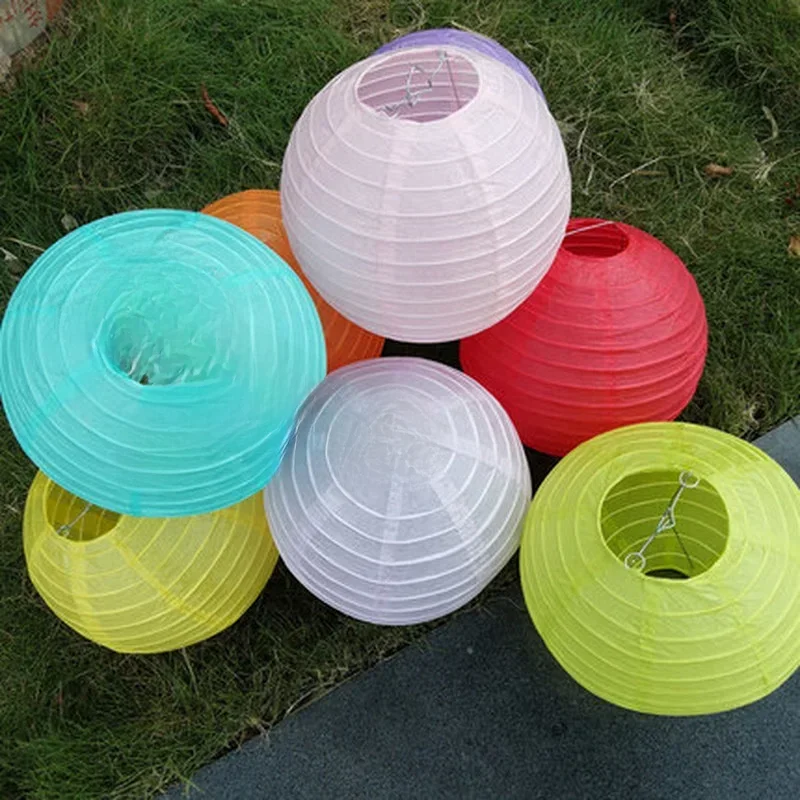 Lanterne chinoise en papier, 6 pouces, 15cm, 1 pièce, décor de fête d'anniversaire et de mariage, bricolage, lanterne suspendue, fournitures de décoration de Festival
