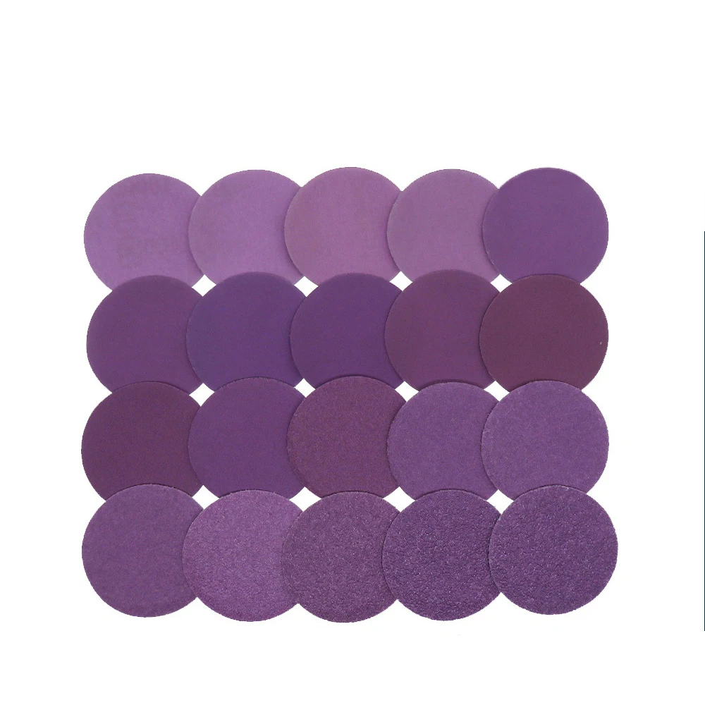 2 "50มม.ห่วง Flocking กระดาษทรายแผ่นขัด60-10000 Grit Wet & กระดาษขัดแห้งสำหรับโลหะไม้ Paintwork เครื่องมือขัด