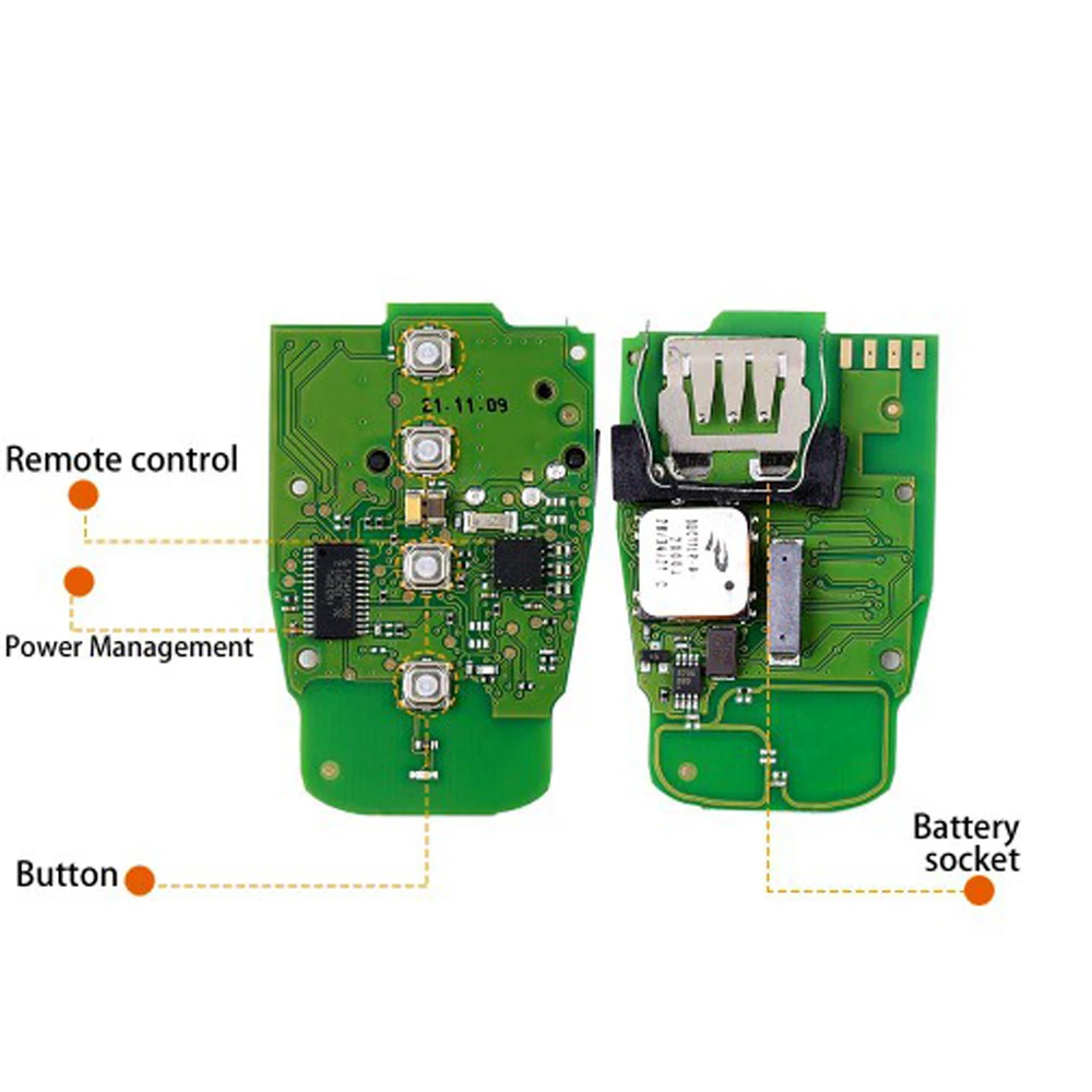 Xhorse-llave remota inteligente XSADJ1GL VVDI 754J con PCB, adaptador para VVDI BCM2, herramienta vvdi plus/vvdi2 prog para Audi A6L, Q5, A4L, A8L