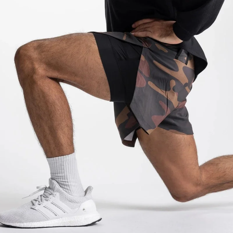 Asrv Herren Fitness studio 2 in 1 Jogger Sport kurze Hosen Mann schnell trocken laufen Training Basketball Shorts männliche Fitness Fitness Jogging hose Hosen