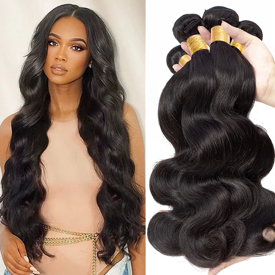 BodyWave Bundles 12A Unprocessed Peruvian Hair Body Wave Wavy Human Hair Extensions Natural Color Weave Wholesale Virgin Hair