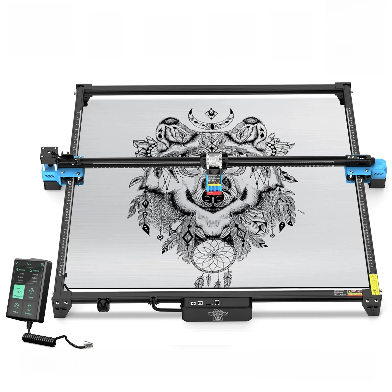 TwoTrees 600x600mm CNC Lasergraveerder 40 W/80 W TTS Met Scherm Glas Metaal Laser graveermachine Hout Leer Snijmachine - afbeelding 2