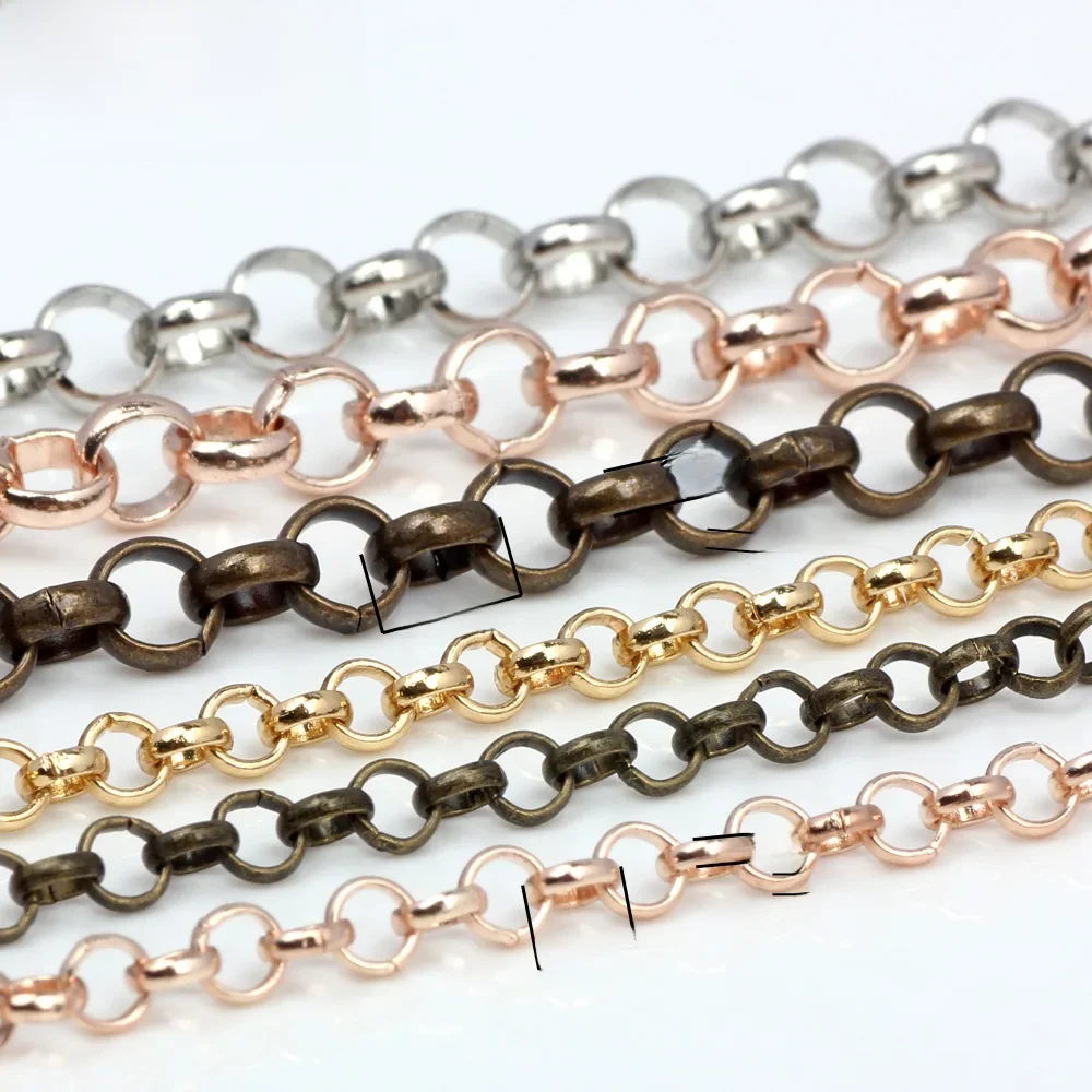 OlingArt 4MM/6MM 2M/LOT „O” Tworzenie biżuterii Słowo „O” Link Pięć kolorów Łańcuch DIY Naszyjniki/Bransoletka/Tassel — zdjęcie 2