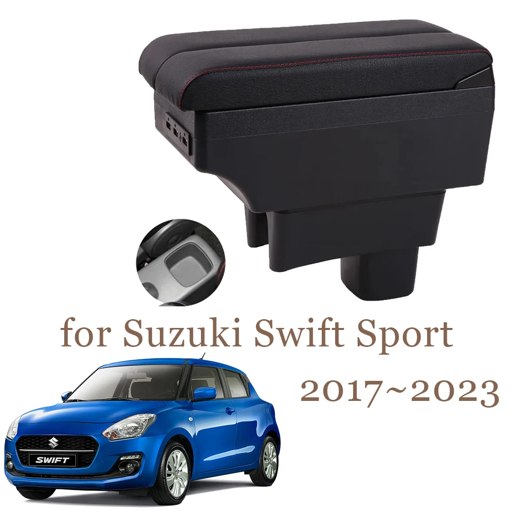 

Автомобильный подлокотник для Suzuki Swift Sport 2017 ~ 2023, коробка центральной консоли с мягкой подушкой, детали для салона автомобиля, аксессуары