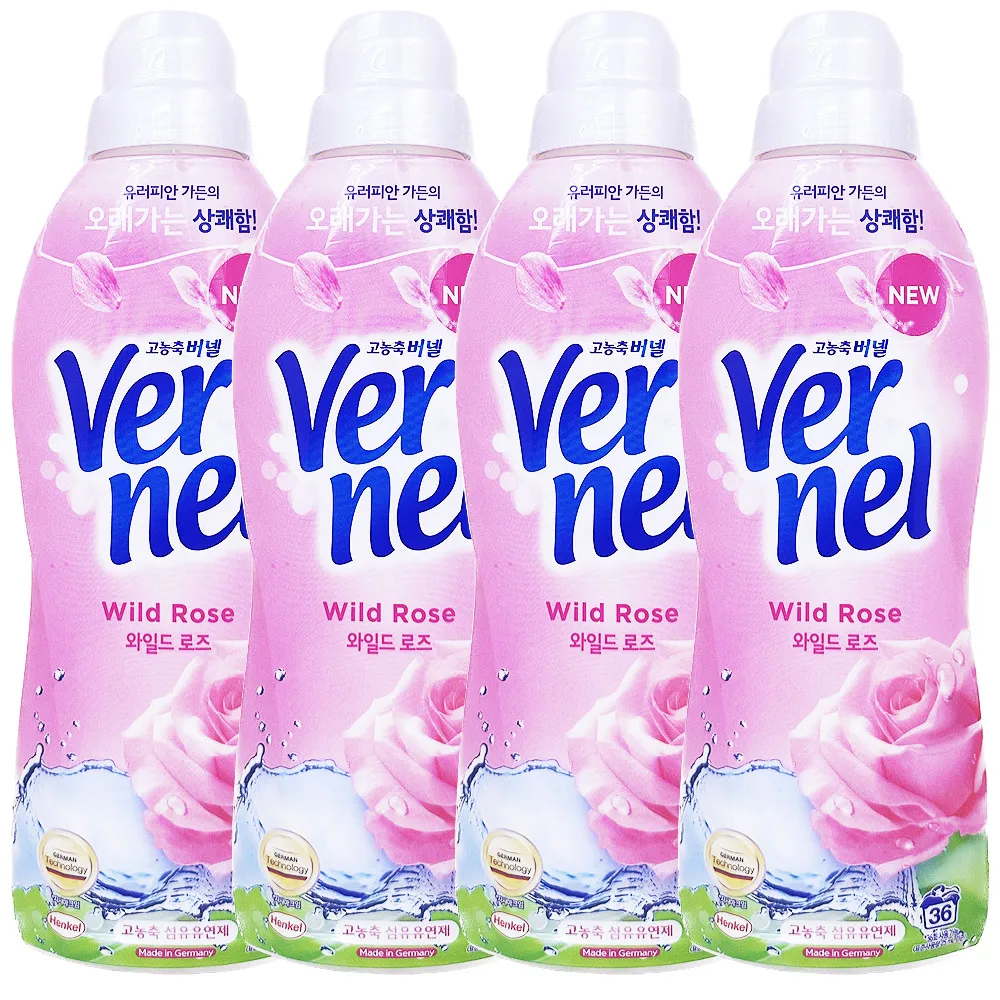 Burnell Wild Rose 900ml X 4 Suavizante de ropa