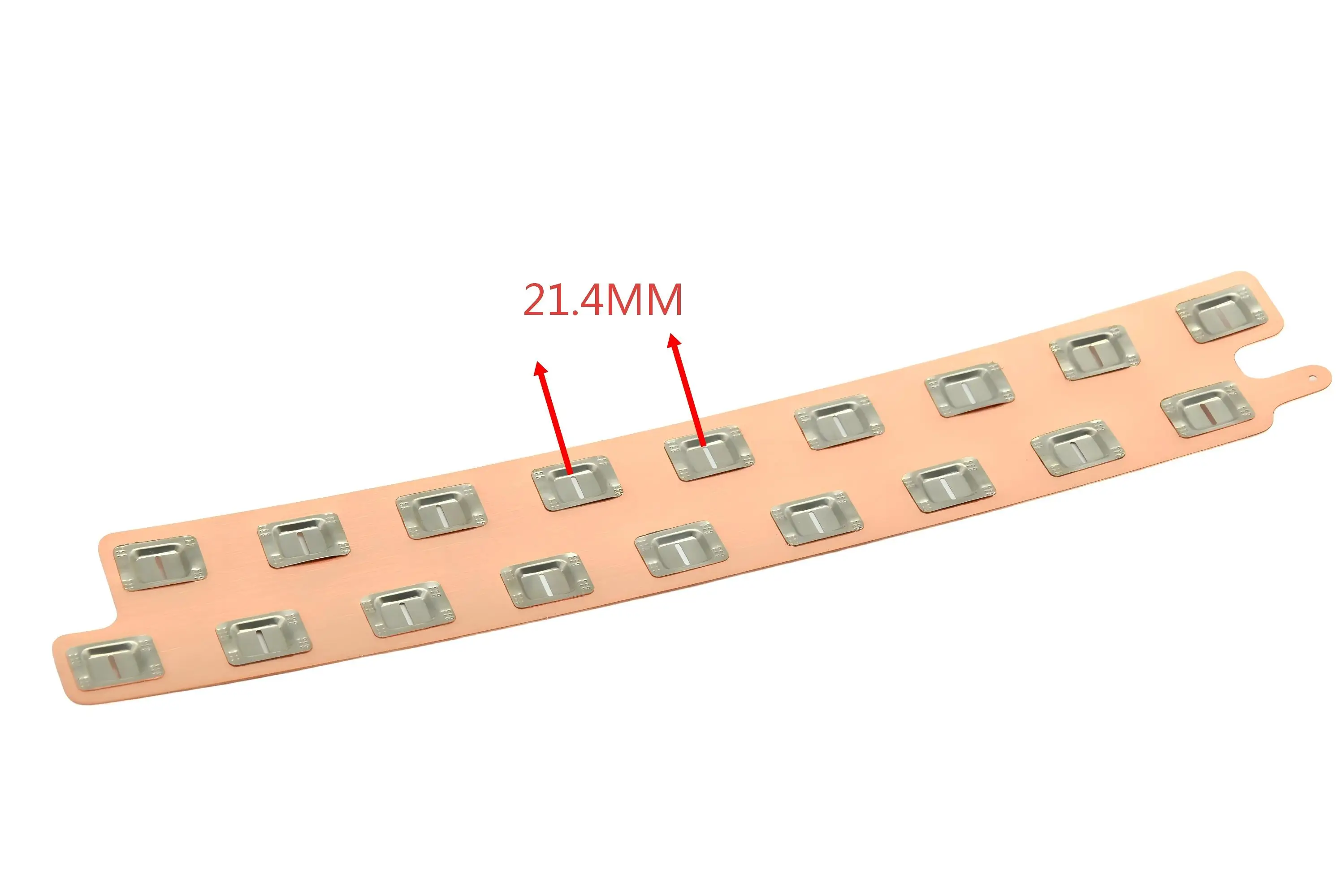 Best Quality Customisable 21700 Copper Busbar 2*9P Honeycomb No Spacer 21.4MM Spacing Lithium Battery Insulator Batteries Busbar