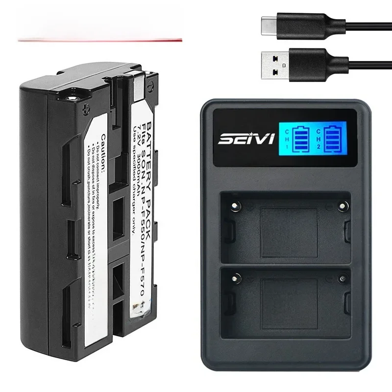 3000mAh NP-F570 NP-F550 NP F550 F570 F530 F330 Lekka bateria do Yongnuo Viltrox Video LED Light — zdjęcie produktu 7
