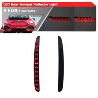 S​moked For 2017-2021 Honda Civic FK Hatch/Type R/Si LED Rear Bumper Reflector Light Car Tail Brake/Stop Signal Lamp 33505TDJJ01