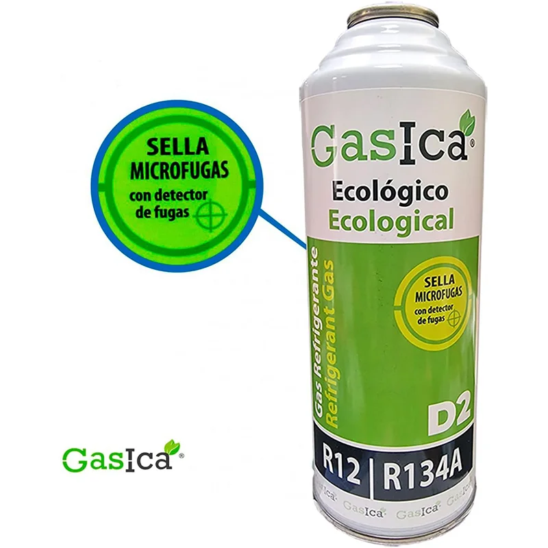 1 Gasica D2 Ecological Gas Bottle 226g Replacement R12, R134A Freeze Organico