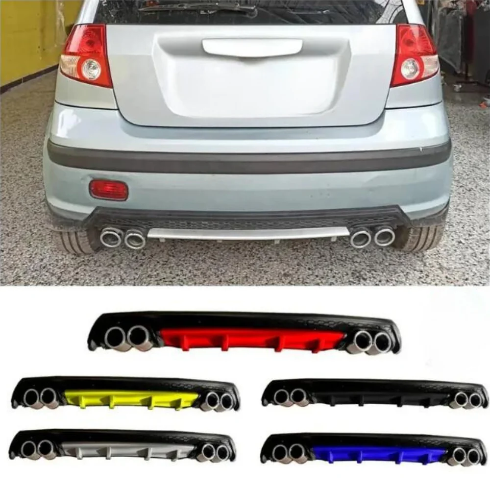 For Hyundai Getz Car Rear Bumper Diffuser Black ABS Plastic Car Styling Spoiler Deflector Body Kit Splitter Lip Tuning Parts