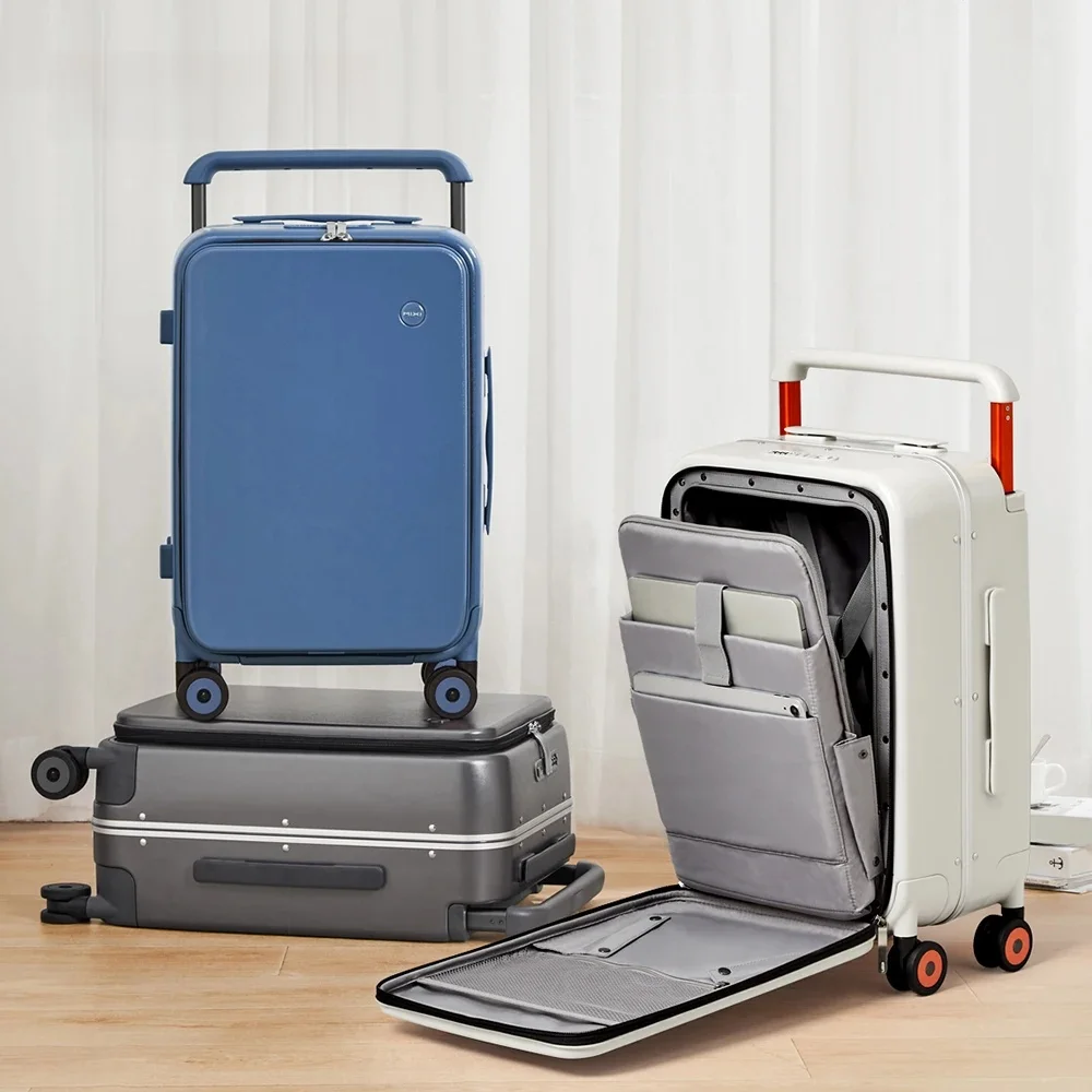 Mixi Neues Design, breiter Griff, Koffer für Herren, Handgepäck, Damen, Reise-Trolley, 20-Zoll-Kabine, PC, Aluminiumrahmen M9275