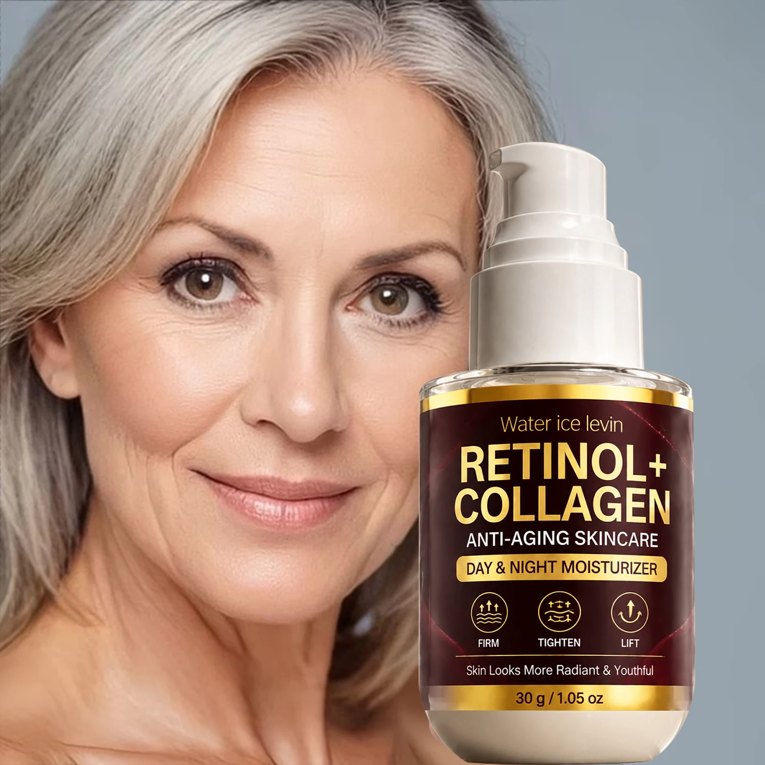 Water ice levin 30g Retinol Collagen Moisturizer Allantoin Glycerin Nourishing Softening Daily Skin Care