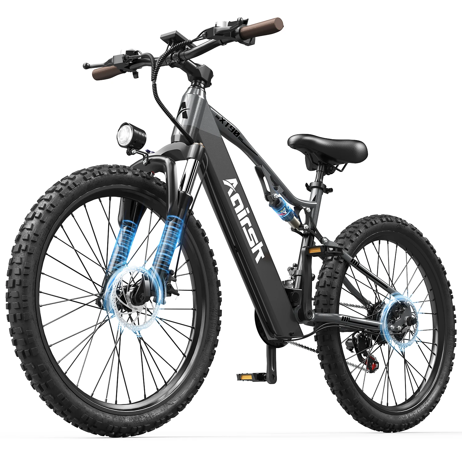 26-Zoll-Elektrofahrrad für Erwachsene mit 48V 20Ah Akku, 25km/h E-Bike mit Doppelfederung, 250W bürstenloser Motor, 21-Gang-Offroad-Reifen E-Mountainbike NFC