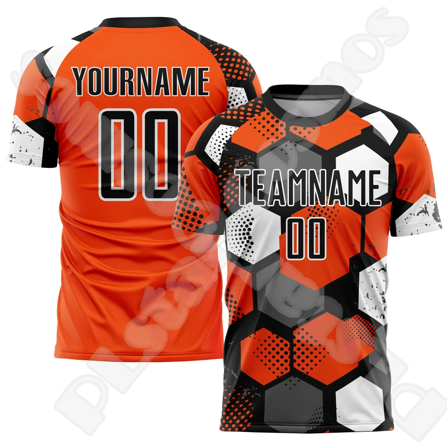 NewFashion Custom Name Team Soccer Football Retro Jersey Player Logo V-Neck 3DPrint Summer Casual Breathable Shirts Harajuku X2