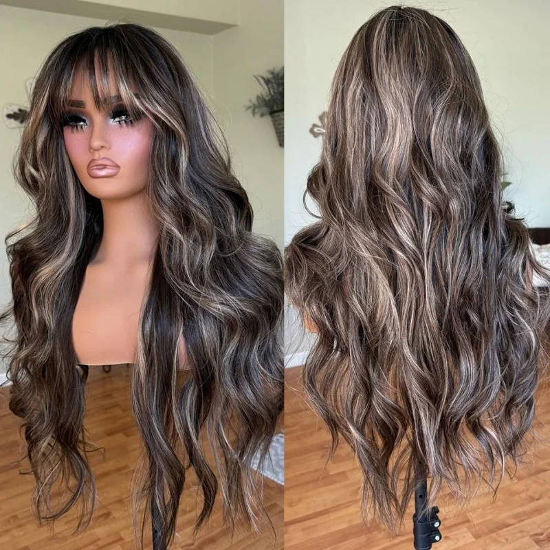 تسليط الضوء على أسود شقراء تسليط الضوء على الشعر البشري غلويليس 5x5 الحرير قاعدة إغلاق الباروكات مع الانفجارات قبل قطعها 360/13x6 الدانتيل الباروكات