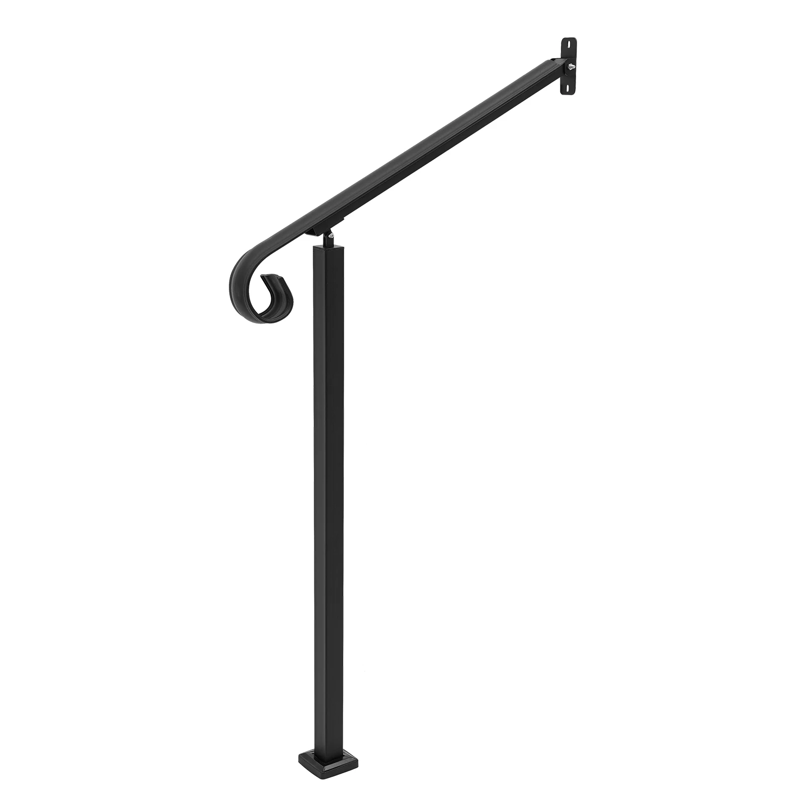 

Stair Handrail, Metal Stair Handrail, 2 Step Stair Railing Installation Kit Rounded Corners and Edges for Staircases, Villas