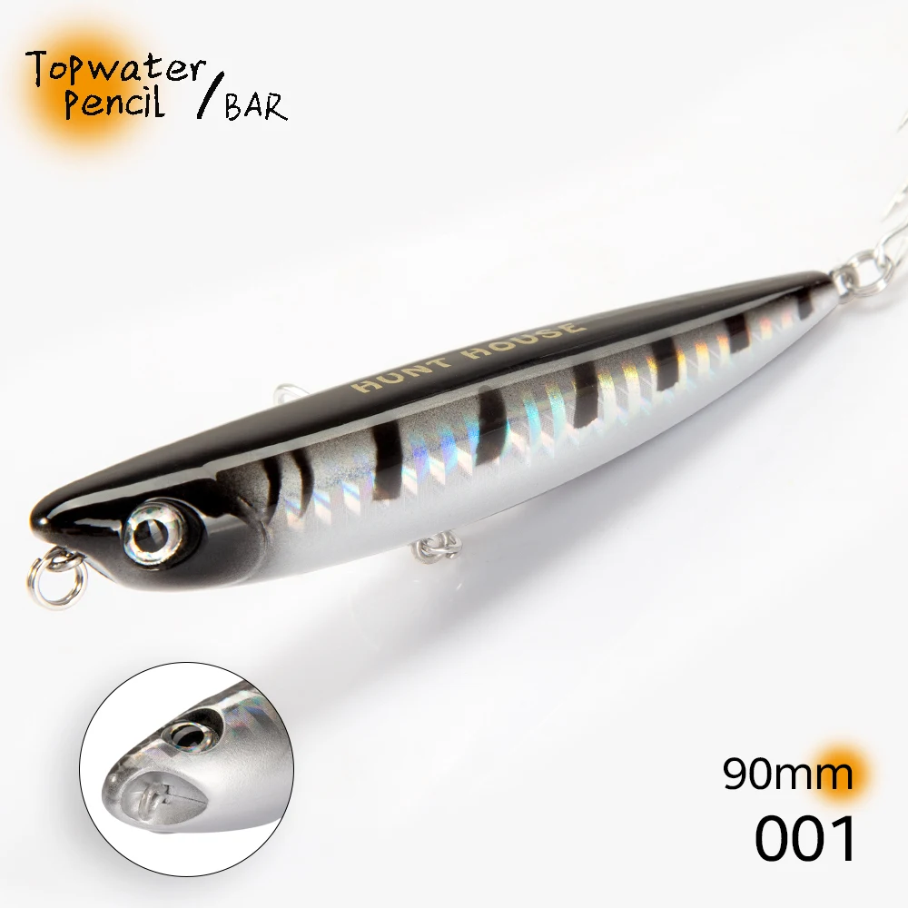 Hunthouse Topwater Pencil Angelköder 90mm/11,5g 120mm/26g Oberflächenköder WTD Top Walkers Pesca für Bass und Forelle