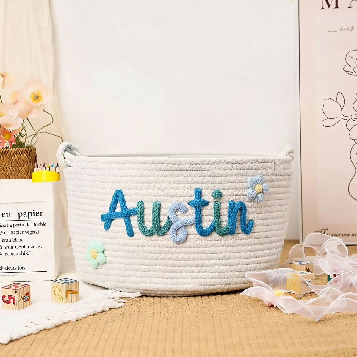 Customizable Personalized Name Storage Basket, Gift Basket