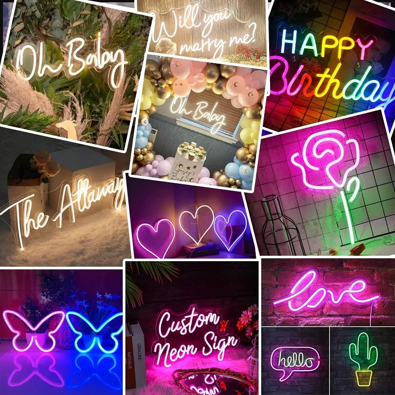 Custom Neon Sign Light Personalization Neon Lamp Night Lights Wedding Game Bar Room Birthday Party Shop Deco Gift Wholesale