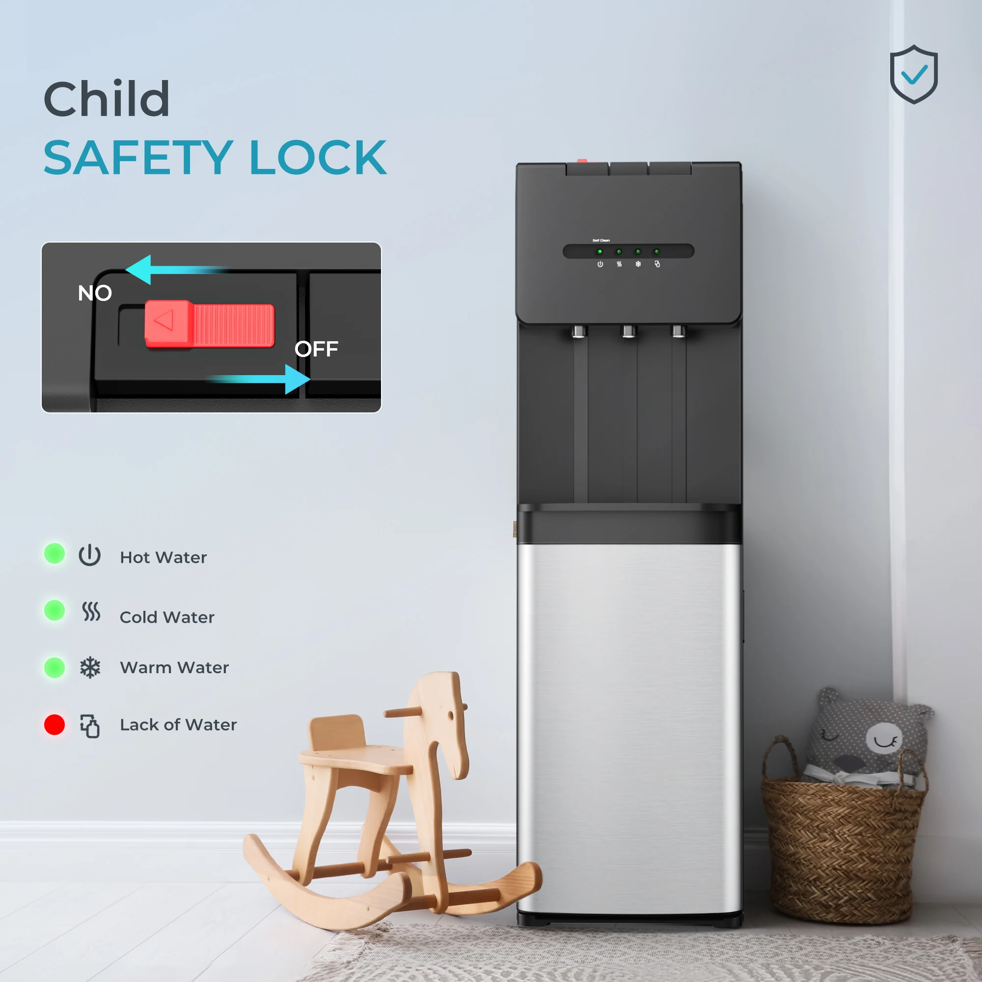 SIMZLIFE-غلاية مياه تجارية ذاتية التنظيف ، موزع كهربائي ، تسخين سريع ، تبريد مع مصابيح بالأشعة تحت الحمر للشاي والقهوة والمطاعم