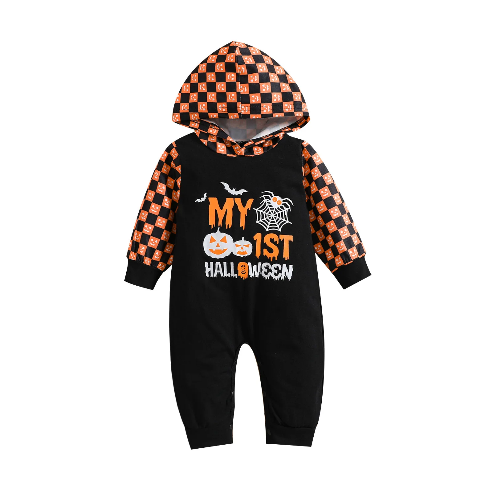 Wholesale 2022 Halloween Pumpkins Skulls Printed Baby Clothes 3month To 4Years Holiday Romper Halloween Kids Boutique Clothing