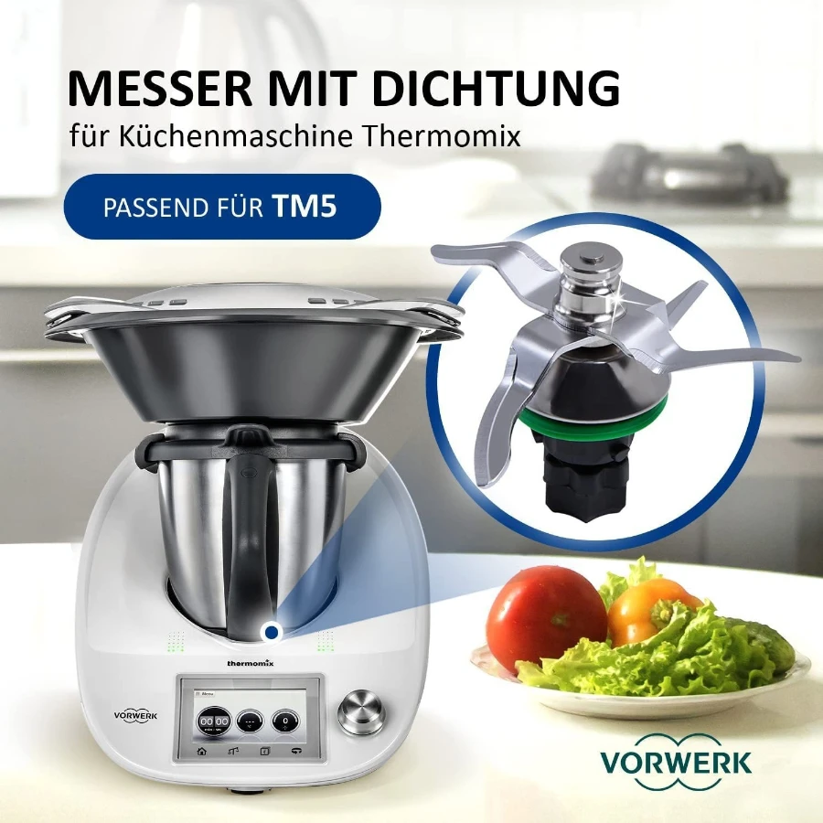 أجزاء شفرة الخلاط البديلة مناسبة لـ Vorwerk Thermomix TM5. مادة من الفولاذ المقاوم للصدأ بدرجة الطعام، صديقة للبيئة. ح #3