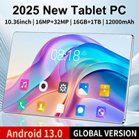 2025 5G Tablet Android 13.0 Brand New 10.36 inch 16GB RAM 1TB ROM Tablet 16MP 32MP 12000mAh 10Core WIFI Bluetooth Network Tablet