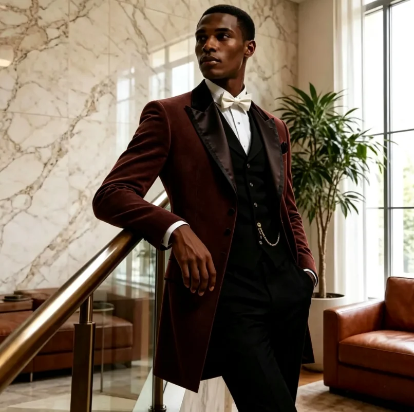 Black Tailcoat For Men Wedding Formal Shawl Lapel 3PCS Suit Groom Suit Set Jacket Vest Pants Wedding Occasion Customized