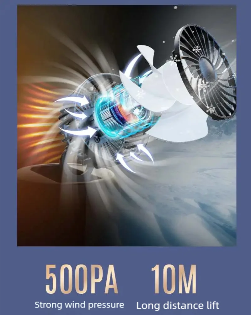 Auto-Lüfter, Auto-Lüfter, 360° °   Verstellbarer 4-Kopf-5-V-USB-faltbarer elektrischer Kfz-Ventilator für Zuhause, Schreibtisch, Büro und Auto