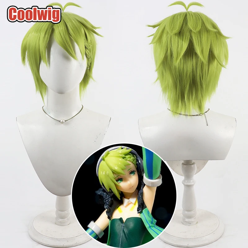 Coolwig Synthetic Hair Reina Prowler Cosplay Wigs Macross Delta Reina Prowler 30cm Short Straight Light Green Wig Heat Resistant