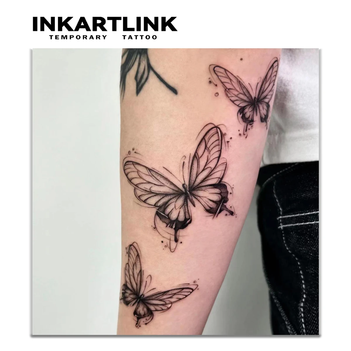 Butterfly  temporary tattoo sticker, waterproof magic tattoo, lasts to 15 days fake tattoo, semi permanent tattoo