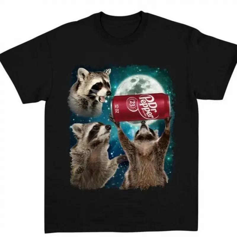 

Gildan Three Raccoons Dr Pepper Vintage Graphic T-shirt Funny Meme Dank Raccoons Shirt Gifts For Men Women Unisex Tee Sweatshirt