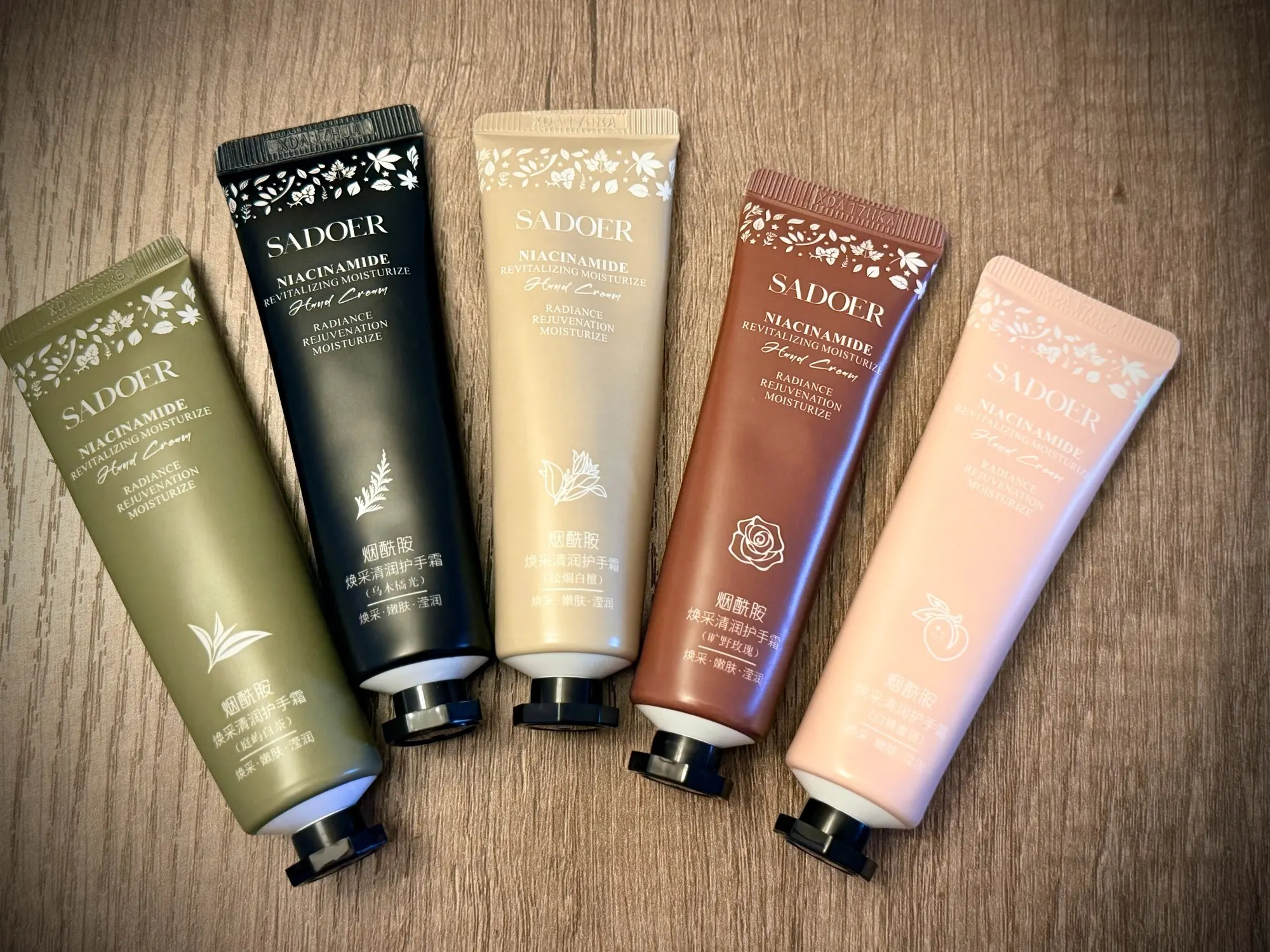 5-Piece Moisturizing Hand Cream Set with Hyaluronic Acid, Plant-Derived Squalane, and Niacinamide Moisturizing Lotion All Skin photo review