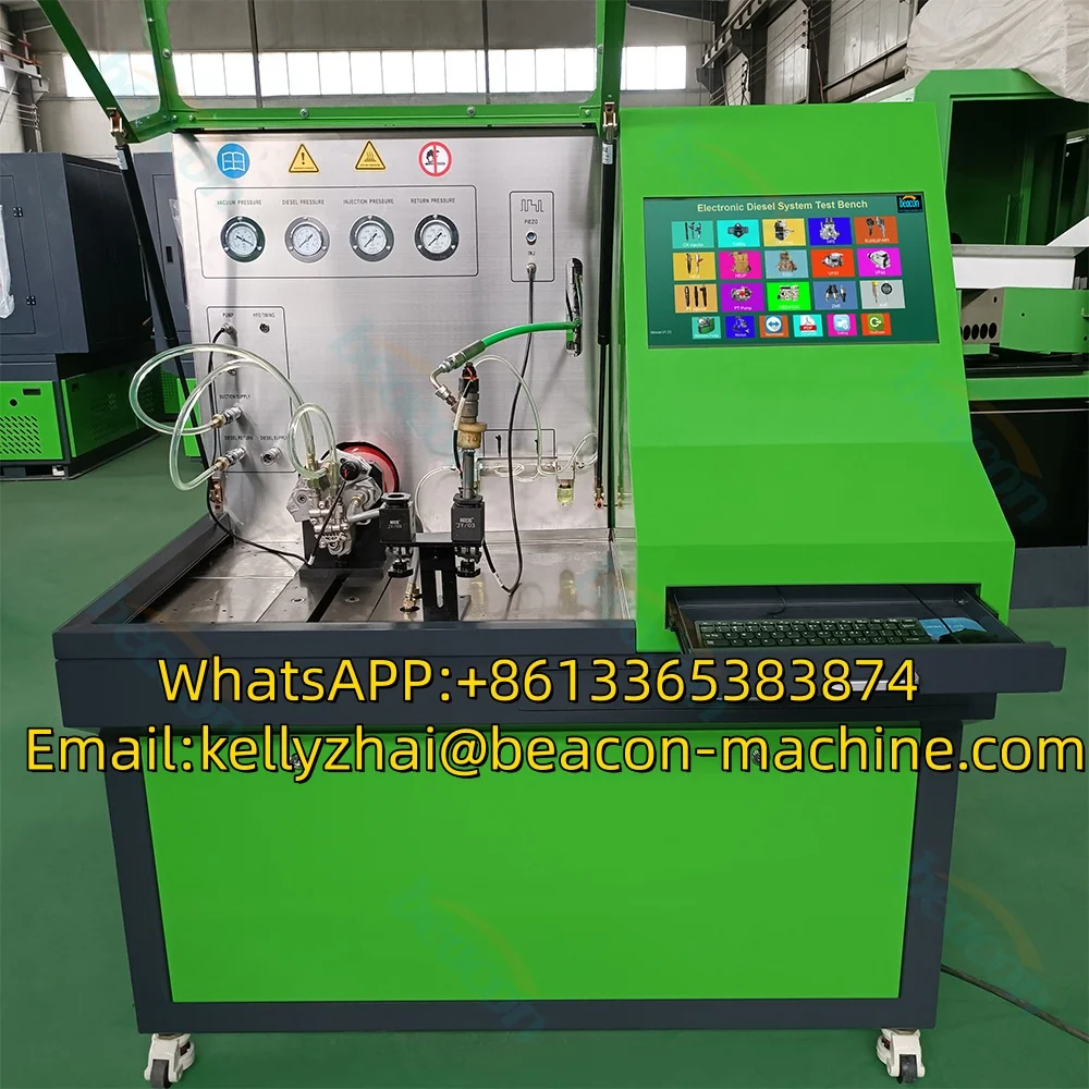 CRDI Diesel Fuel Injection Pump Test Bench Common Rail Injector Tester with Injector Coding System and Forced Cooling System