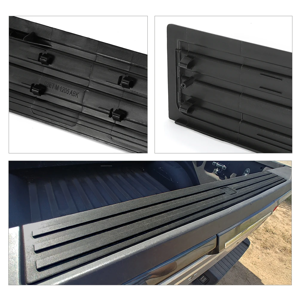 غطاء الباب الخلفي للمفسد الخلفي مع زر تحرير مناسب لـ 2015-20 فورد F150 واقي البوابة الخلفية من البلاستيك الأسود