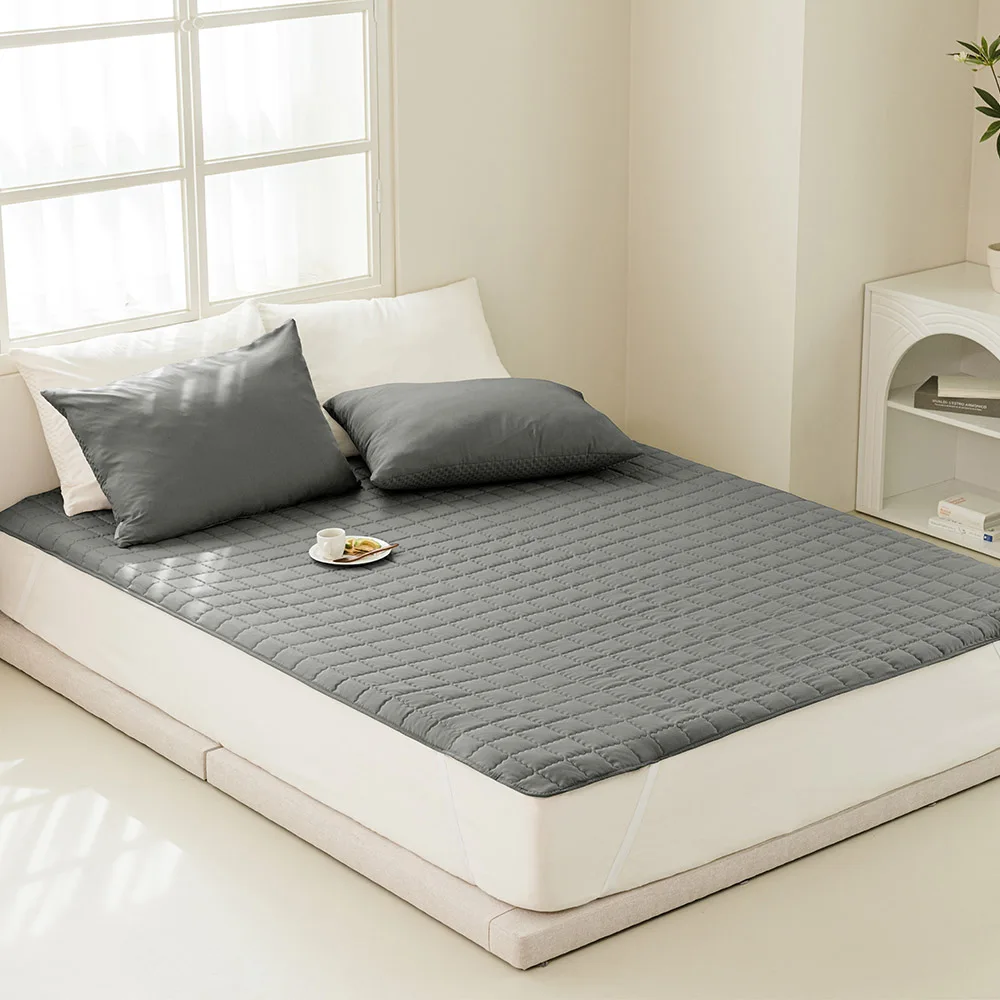 وسادة سرير مبطنة ذات نطاقات ثابتة مضادة للبكتيريا من Thezari S/Ss، Q (4 ألوان) #3